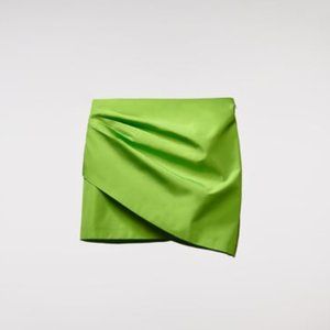 DRAPED MINI SKIRT LIMITED EDITION GREEN